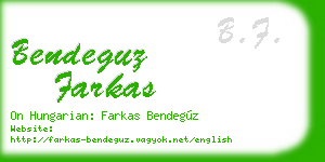 bendeguz farkas business card